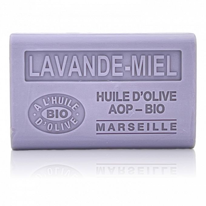 SAVON À L'HUILE D'OLIVE BIO LAVANDE MIEL 