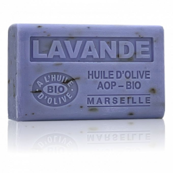 SAVON LAVANDE AVEC FLEURS HUILE D'OLIVE BIO 125GR