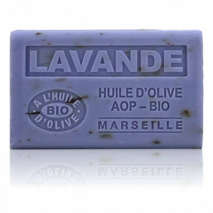 SAVON LAVANDE AVEC FLEURS HUILE D'OLIVE BIO 125GR