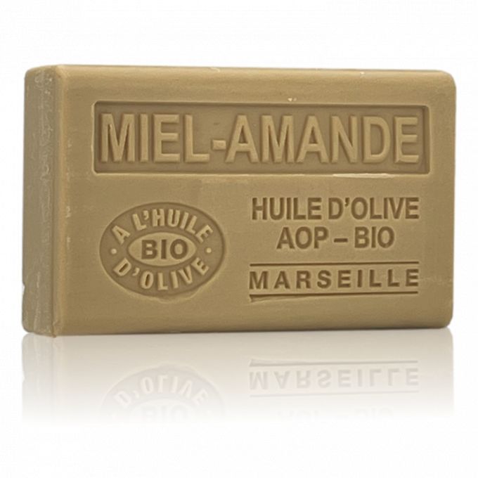 SAVON À L'HUILE D'OLIVE AOP-BIO MIEL AMANDE 