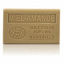 SAVON À L'HUILE D'OLIVE AOP-BIO MIEL AMANDE 