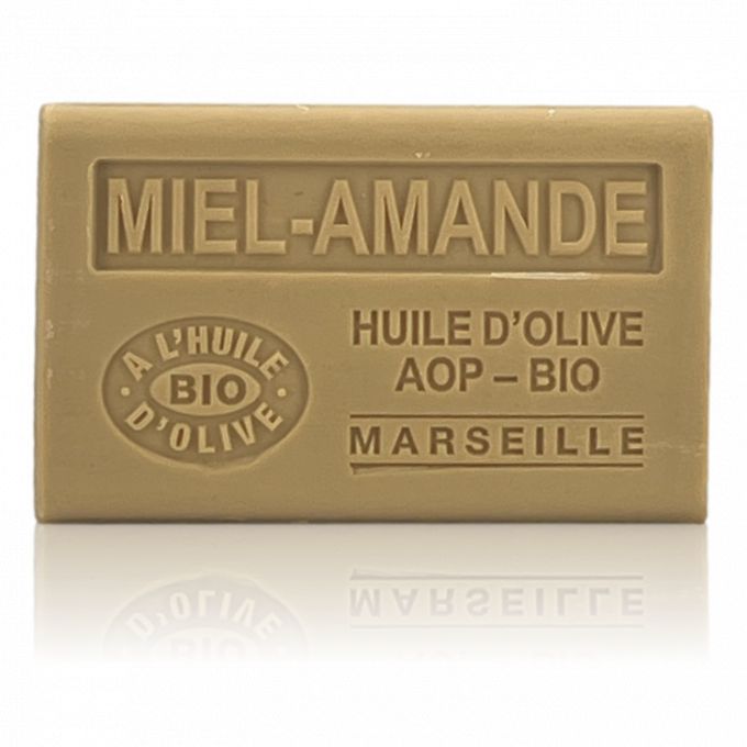 SAVON À L'HUILE D'OLIVE AOP-BIO MIEL AMANDE 