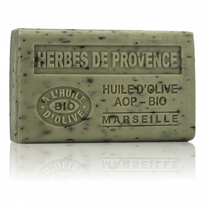 SAVON À L'HUILE D'OLIVE AOP-BIO HERBES DE PROVENCE EXFOLIANT