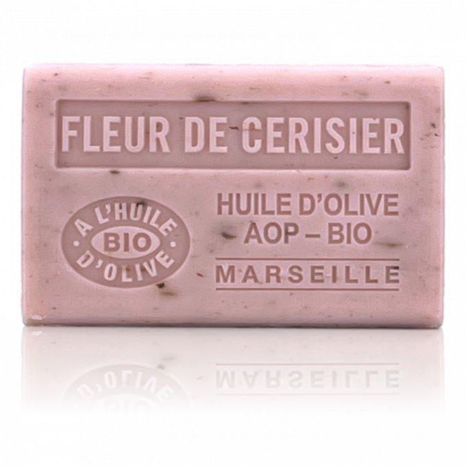 SAVON FLEUR DE CERISIER EXFOLIANT HUILE D'OLIVE BIO 125GR