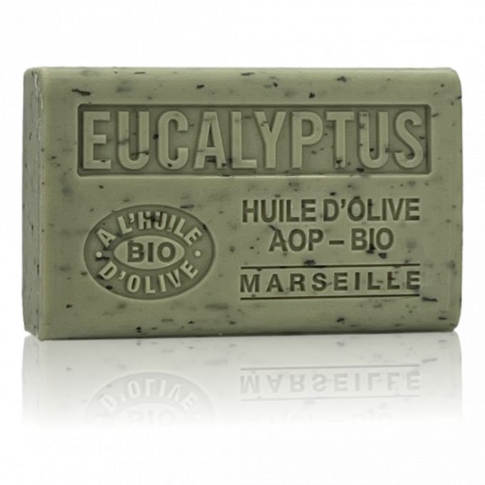 SAVON À L'HUILE D'OLIVE BIO EUCALYPTUS EXFOLIANT