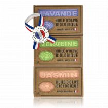 PAQUET 3 SAVONS OLIVE 125G AVEC BOITE INDIVIDUELLE